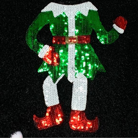 No Boundaries Junior’s Christmas Ugly Sweater Size Junior XL 15/17 Black - Picture 7 of 9